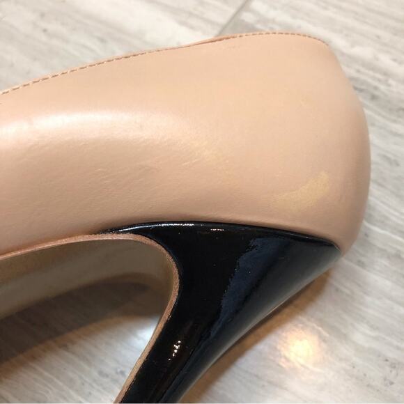 Nicholas Kirkwood Bi Color Pump Two Tone Platform Peach Black Pearl 38 EU 7.5 US - Picture 9 of 14